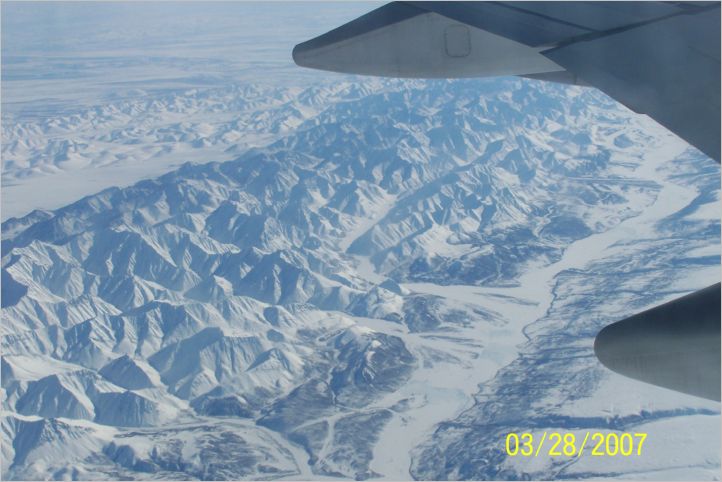 Airplane view Siberia